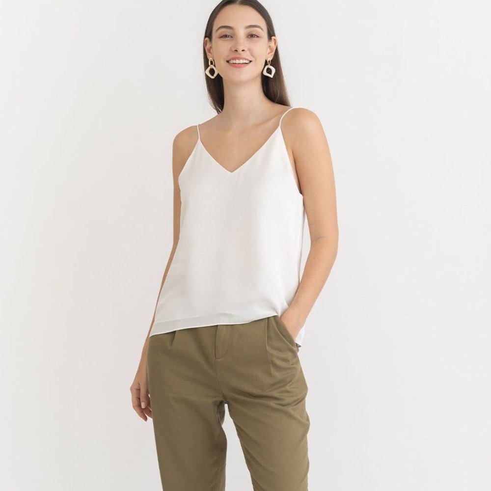 Grana Silk V-Neck Camisole - Picture 3 of 3